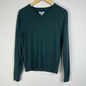 JCP Women’s Size M Merino Wool V-Neck Sweater Long Sleeve Extra Fine Minimalist